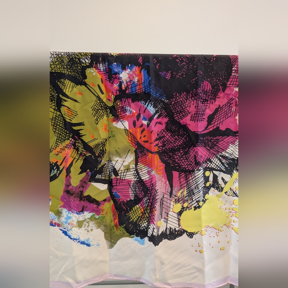 Christian Lacroix Abstract Multicolor Scarf
